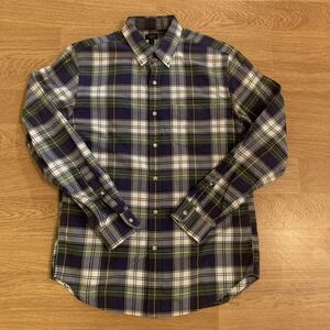 J Crew Shirt Men's Medium Multicolor Plaid Oxford Long Sleeve Button Down Preppy
